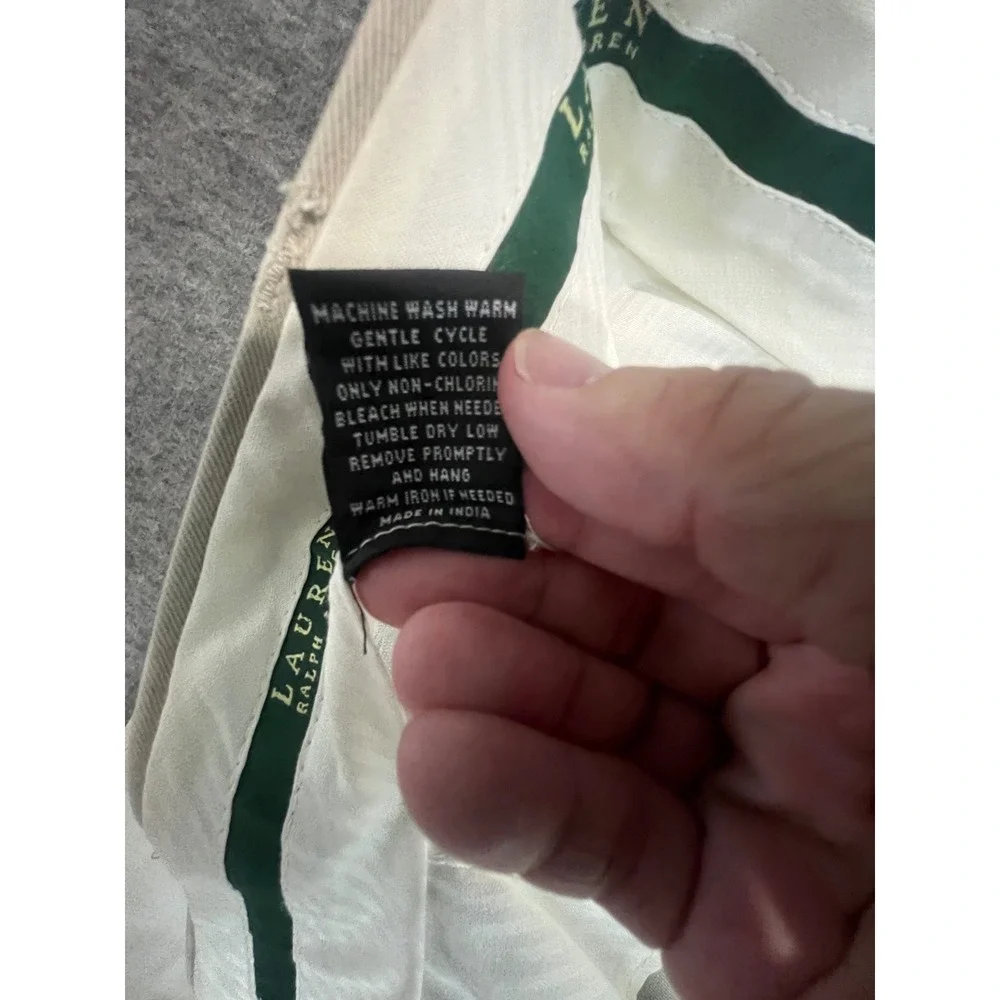 Lauren Ralph Lauren Mens Wrinkle Resistant Cotton Chino Dress Pants Tan 40x30